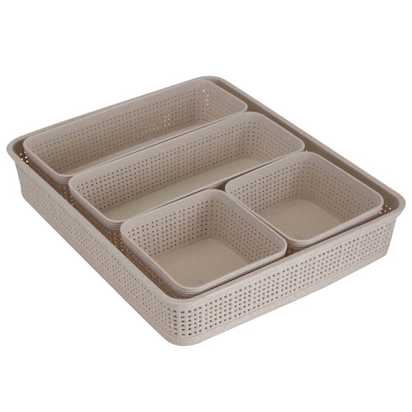 Simplify For Green Living Plastic, Natural, 11.22 in W, 13.78 in D, 13.78 in L 30012-NATURAL - main